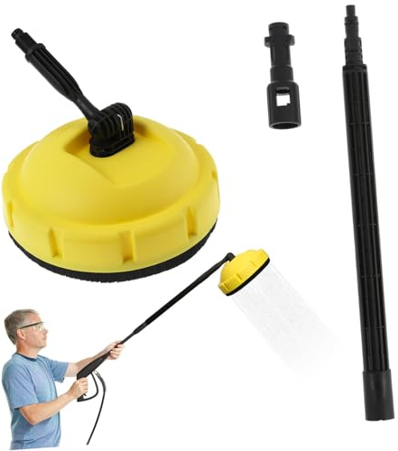Gatuida Limpiadora a Presión Rotativa para Lavado De Automóviles, Hidrolavadora con Mango Largo para Patios y Garajes, Agua a Alta Presión, Herramienta Giratoria Extensible para Exteriores