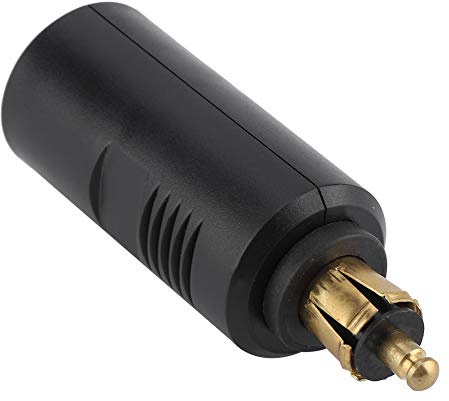 Keenso Motorrad Zigarettenanzünder Stecker Adapter, Motorrad 12V Zigarettenanzünder Adapter europäische DIN -Steckdose