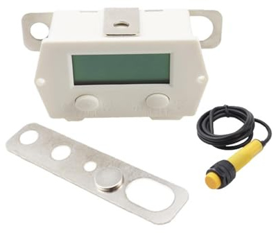 Broco magnetisk induktionsräknare, 5-siffrig 0-9999 digital klicker LCD digital elektronisk räknare testare stans magnetisk induktion närhetsbrytare stötsäker siffra räknare (TT-5J)