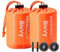 Esky Biwaksack, 2 Stück Notfall Schlafsack Biwaksäcke Wasserdicht Thermo Leicht Wasserdicht Überlebenssack Mit Pfeife und Kompass Ausrüstung Survival Ideal zum Zelten Wandern und Abenteuer Orange