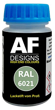 Alex Flittner Designs Lackstift RAL 6021 BLASSGRÜN matt 50 ml Acryl | Hochwertiges Lackstift (lösemittelhaltig) - ideal geeignet für Hobby, Freizeit, Modellbau, Basteln und um Kunststoff - oder