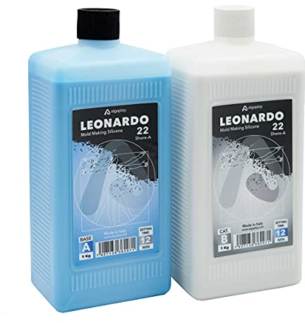 Leonardo Molding Silicone - Goma de silicona específica para realizar moldes que reproducen fielmente incluso los más pequeños detalles. (2 Kg.)