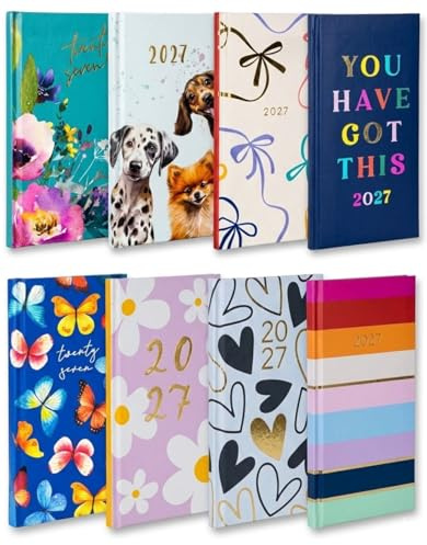PSO 2027 Weekly Diary Slim Edition – Vintage Soft Padded Hardback Planner, Fashion Week-to-View (Lets Enjoy Today)
