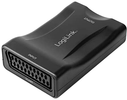 LogiLink CV0160 - Convertitore video da SCART (femmina) a HDMI (femmina) Full HD a FHD 1080p, nero