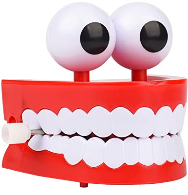 Lezevn Wind-up Toys Chattering Teeth Early Educational Toy Walking False Teeth for Party Decoration (Color2)