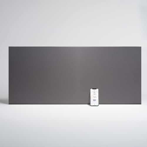 Adax Neo Compact - Intelligente Wifi Elektroheizkörper - 2000W, Grau | Elektroheizung Wandmontage | Wandkonvektor - 420mm | Smartphone-Steuerung | Thermostat mit LCD-Anzeige | Heizung Elektrisch