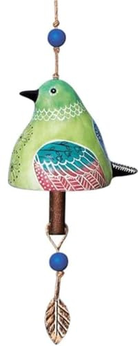 DRFGHK Windspiel, Vogelglocke, klare Vogelglocke, Windspiel, Geschenke für Frauen, Geburtstag, einzigartig, Keramik, hängende Äolische Vögel, Liedglocken, Windspiel für Garten, Ornamente, Outdoor,