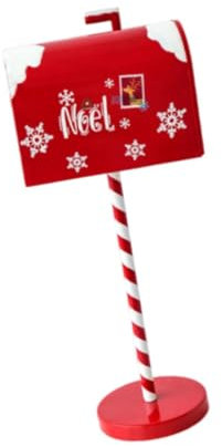 Oshhni Statua della cassetta postale di Natale, cassetta postale decorativa di Natale, decorazioni natalizie per esterni, interni ed esterni, cortile, porta, Style B