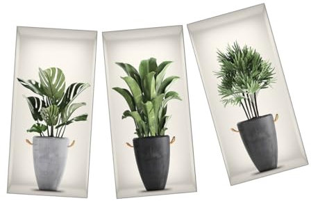Stickers Muraux Décoratifs de Plantes en Pot, Lot de 1 Set de Pvc