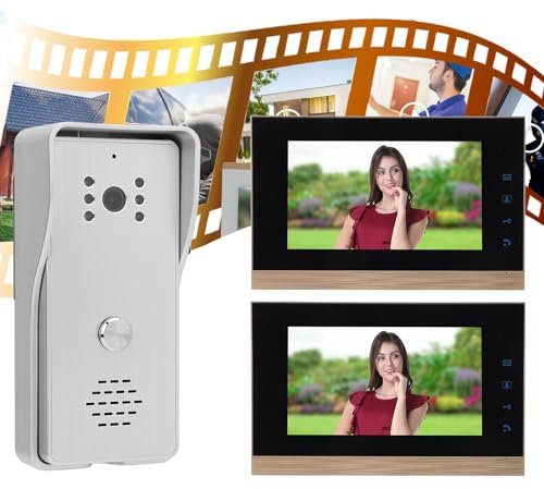 di Videocitofono Cablato, Videocitofono da 7 Pollici con Supporto per Visione Notturna, Sblocco Remoto, Citofono Bidirezionale per Villa, Casa, Ufficio, Appartamento, con 1