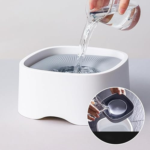 Hundenapf 1200ml Wassernapf Hund ohne sabbern Schwimmender rutschfest Trinkwasserspender Großer Hundenapf Geeignet für Hunde und Katzen.