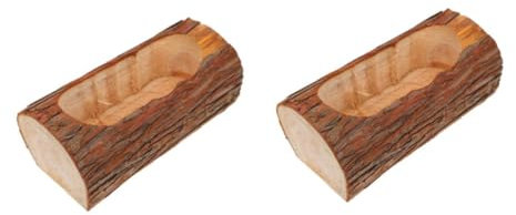 YARNOW 2St Pfähle Blumentöpfe Vintage blumentöpfe blumenbank für draußen Charmanter Blumenkübel Pflanzenständer Zimmerpflanzen erzogen deko Blumentopf aus Holz saftiger Blumentopf hölzern