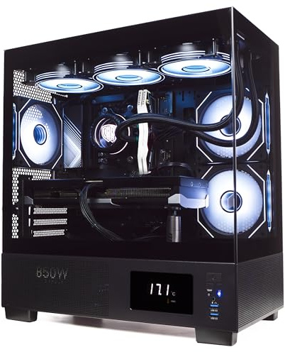 ionz Gaming PC - Desktop Computer, Ryzen 7 5800X, NVIDIA RTX 5060 Ti, 16GB RAM, 1TB SSD, 240 mm AIO Cooling, 650W PSU, WiFi, Windows 11, Aether Vision, Black