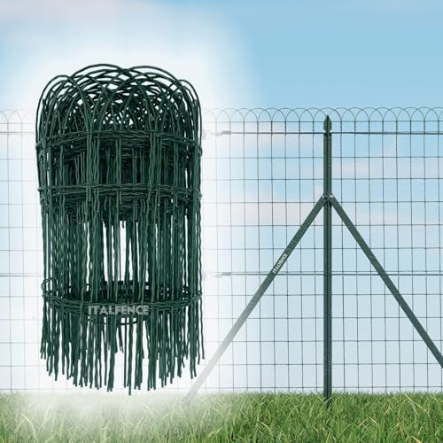 Italfence - Rete ornamentale da giardino, rete metallica per aiuole plastificata verde (Disponibili tutte le altezze) [H 120cm, 10m]