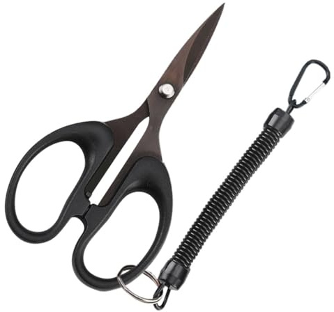 HONMEET Tijeras Pesca Profesionales Bordes Afilados y Acero Inoxidable, Cizalla de Línea de Pesca Portátil Adecuado para Cortar Línea Trenzada y Accesorios de Alambre
