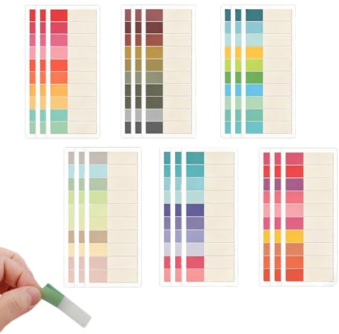 3600 Tiras Adhesivas 18 Bloques Pastel Post It Para Libros Marcadores Adhesivos Notas Transparentes Etiquetas Índice Suministros Oficina