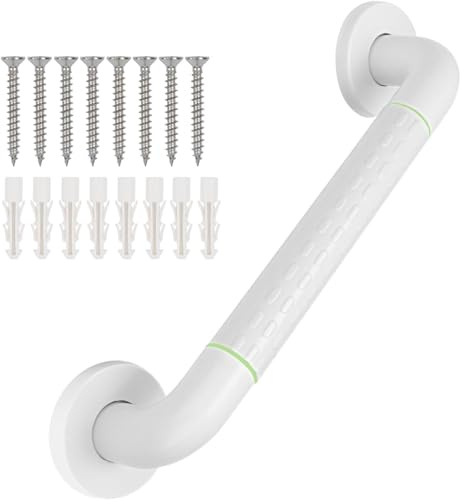 supregear Anti Bathroom Grab Rail - White Stainless Steel Shower Grab Bar Safety Handle - Support Rail for Bathtub Toilet Kitchen Stairway Towel - Handrail for Elderly, Children and Disability, 55 cm
