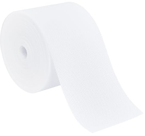 BENECREAT 12.8 m Weiße Stoffe Und Gardinen Zum Selbernähen 8cm Breites Nicht Gewebtes Gardinenband Für Gardinenzubehör DIY Handwerk Und Wohnkultur