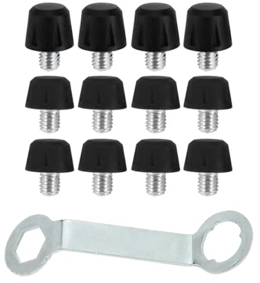 Sharplace 12 Stück Fußballschuh Ersatzstollen Nylon M5 Gewinde, Fußballschuh-Ersatznieten mit 5 mm, M5-Gewinde Fußball Studs Anti-Rutsch, Fußball Schuh Stollen Studs für Softboden