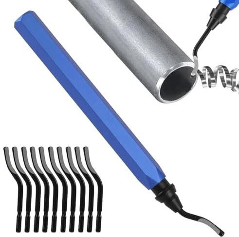 Yuqilin 11 Pieza Herramienta de Desbarbado Manual Desbarbador Impresora 3D | Escariador Herramientas con Cuchillas de Repuesto HSS Mango Extendido de Aleación de Aluminio Para Impresión 3D