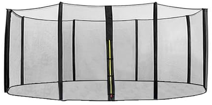 Green Bay 14ft Replacement Safety Net Enclosure for 8 Poles Trampoline | PE with 4mmx4mm UV ResistantTrampoline Net Replacement,Added Buckles,Zip System,Safety Net Only, Poles Not Included