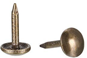sourcing map 200Stk.Polsternagel 6mm Durchmesser 8mm Runde Reißzwecken Bronze