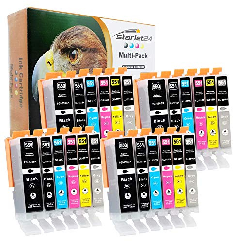 24x Druckerpatronen kompatibel zu Canon PIXMA iP-7250 iP-8750 iX-6850 MG-5450-5655 MG-6350-6650 MG-7150 MG-7550 MX-725 MX-925