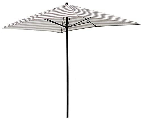 Sombrilla de jardín Sombrillas Sombrilla 2 * 1.5M Jardín, Sombrilla de Playa Rectangular Paraguas de Patio, Varilla de Metal + 6 Huesos de sombrilla Parasol GCSQF210604