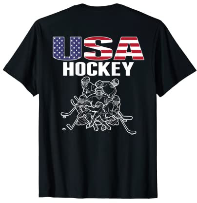 Amerika Eishockey-Liebhaber Trikot – USA Flagge Hockey Team Fans T-Shirt