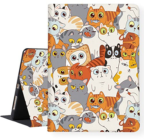 LI-LOVE Funda para iPad 10ª generación 2022 lanzamiento iPad 10 Gen 11.9 pulgadas ligero delgado folio cubierta protectora suave TPU lindo gato ángulo ajustable Auto Wake Sleep Smart Leather Case