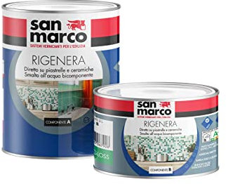 Rigenera satin smalto per piastrelle bianco lt 0,80 a+b bicomponente