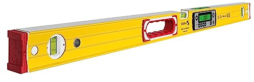 STABILA TECH 196 DL - Livella a bolla d'aria digitale, 100 cm, impermeabile e antipolvere, a norma IP 67, 2 display digitali, modalità di visualizzazione senza calibrazione °,% mm/m in/ft, borsa