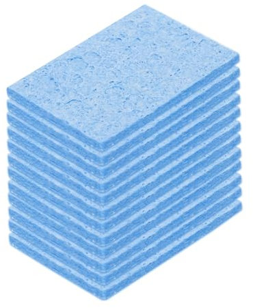 QUARKZMAN 15 Stück Lötschwamm 5 x 3,5 cm Rechteck Blau Extra Dicke Reinigungspads Lötspitzen-Ersatz zum Reinigen des Lötkolbens