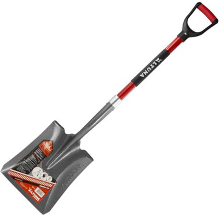 ALTUNA - Pelle de Jardinage Robuste - 22 x 29 x 105 cm - Modèle 8541FS - Capacité Extra Forte avec Manche en Fibre de Verre - Tête forgée - Idéal pour la Construction et l'agriculture