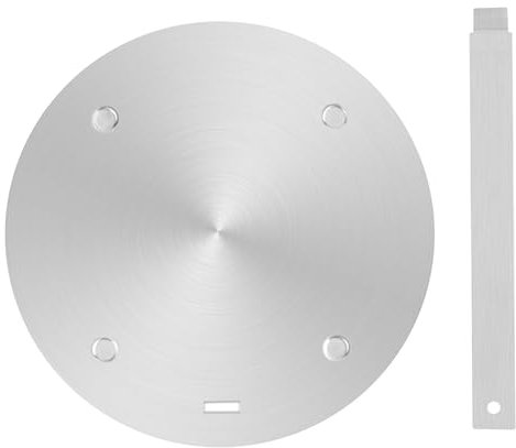 DEARBAG Adaptador de Inducción de 20cm, Difusor de Calor de Acero Inoxidable Con Mango, Disco Convertidor para Placa de Inducción/Gas, Placa de Difusión de Calor