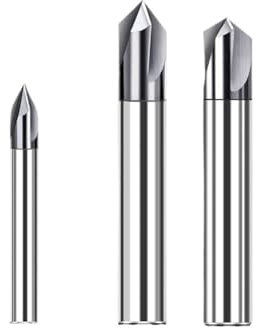 Fasenfräser Fasenfräser 90120Grad 1–20mm 3-Flöten-Fase Fasenwerkzeuge Hartmetall Verlängern Aluminium Maschinenfräsen(1XR90X50LX2F)