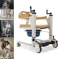 Patienten-Transferstuhl, multifunktionaler Badezimmer-Rollstühle für behinderte ältere Menschen – Premium-Patientenlift-Transfermaschine für gelähmte und behinderte Menschen – Toilettenstuhl im