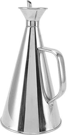 Jwthee Bottiglia per dispenser di olio, Dispenser per olio d'oliva in acciaio inossidabile Dispenser per bottiglia di olio da cucina Dispenser per olio da cucina Decanter per olio (1000ML)