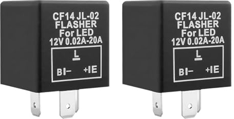 CGEAMDY 3-Pin Auto Relais, 12v Auto Cf14 Jl-02 Blinker Für Led Anzeige-Relais, Elektronisches Led-Blinker Für Autos Fahrzeuge Und Motorräder Autoteiles, Blinkrelais Flasher Relay CF14 JL-02