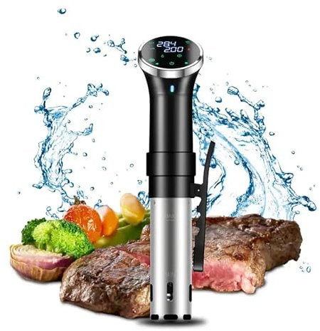 TsoLay Sous Vide Cooker, Sous Vide Machine 1100W Ultra-Quiet Fast Heating with Precise Temperature and Timer, Full Touch Screen Control, Low Noise and IPX7 Waterproof for Beef, Chicken, Vegetables
