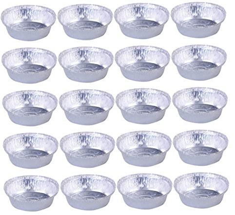 OKUMEYR 20pcs Air Fryer Baking Bowl Aluminum Foil Pans for Barbecue Baking Use in Oven