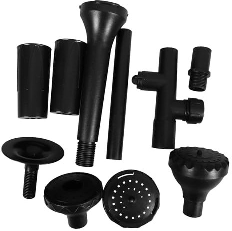 Toddmomy Fountain Nozzle Set with Threaded Pump Adapters for Outdoor Water Features Fish Tank Pond Pump Replacement Easy Installation Decorative Water Fountain Kit