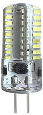 JZLBBC 5W GY6.35 G6.35 Lampadina LED Bi-pin Base 5 Watt AC/DC12V-24V Gel di Silice Cristallo Dimmerabile Bianco Caldo 1PC 5W-bianco
