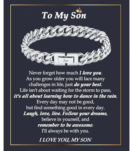 YBISNAIRE Valentines Day Ideas Gifts for Husband Boyfriend Men, Cool Curban Chain Bracelets Gift for Him, Present for Birthday Anniversary Retirement Fathers Day Christmas