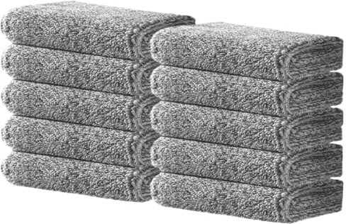 Set di 10 panni in microfibra al carbone di bambù, morbidi e lavabili, panni per la pulizia del viso, panni riutilizzabili, cura delicata per viso e cucina