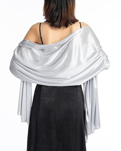 Atxnn Damen Schal Seide Satin Stola Elegante Halstuch Weicher Schultertuch