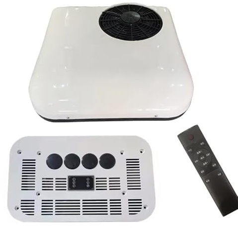 guoyjmm Climatiseur de Toit pour Camping-Car 12 V/24 V, Climatiseur Split pour Cabine de Camion avec Télécommande, pour Camion Léger, Remorque, Bateau, Camping-Car, Tracteur, Caravane,White-24V