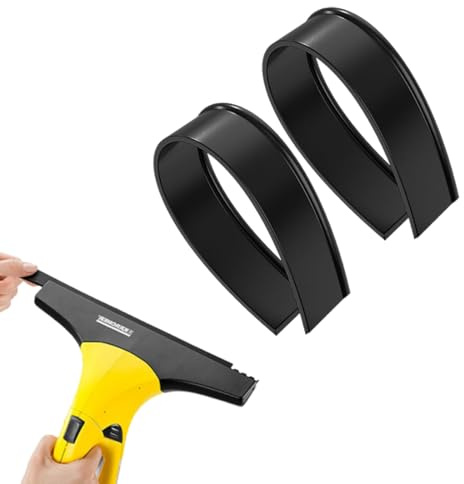 KEQAR 2 pièces Lames en Caoutchouc de Rechange pour Aspirateurs de Vitres Kär cher, Compatibles avec WV1, WV2, WV5, WV50, Idéal Fenstersauger, Streifenfreie Reinigung sur Miroirs et Fliesen (80 mm)