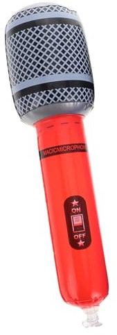Toddmomy Microphone Gonflable Accessoire de Fête Rock Star Décoration de Fête pour Garçon Fille Musical Pratique pour Chanter et Jouer pour Thèmes de Concert et Karaoké