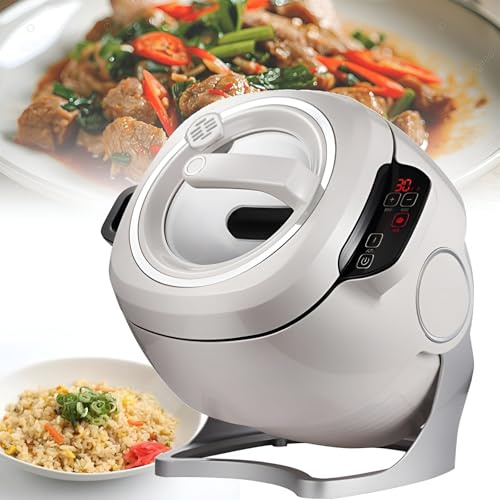 UPLTOE Robot Cuiseur Multifonction,Wok Multifonction,Easy Cooke,Nettoyage Facile,Cuisiner Facilement,Rotation à 360 °,2000 W 6 L